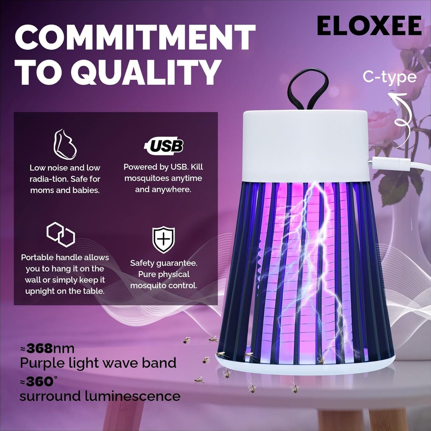 Eco Friendly Mosquito Killer USB Mosquito Lamp 360 Killer